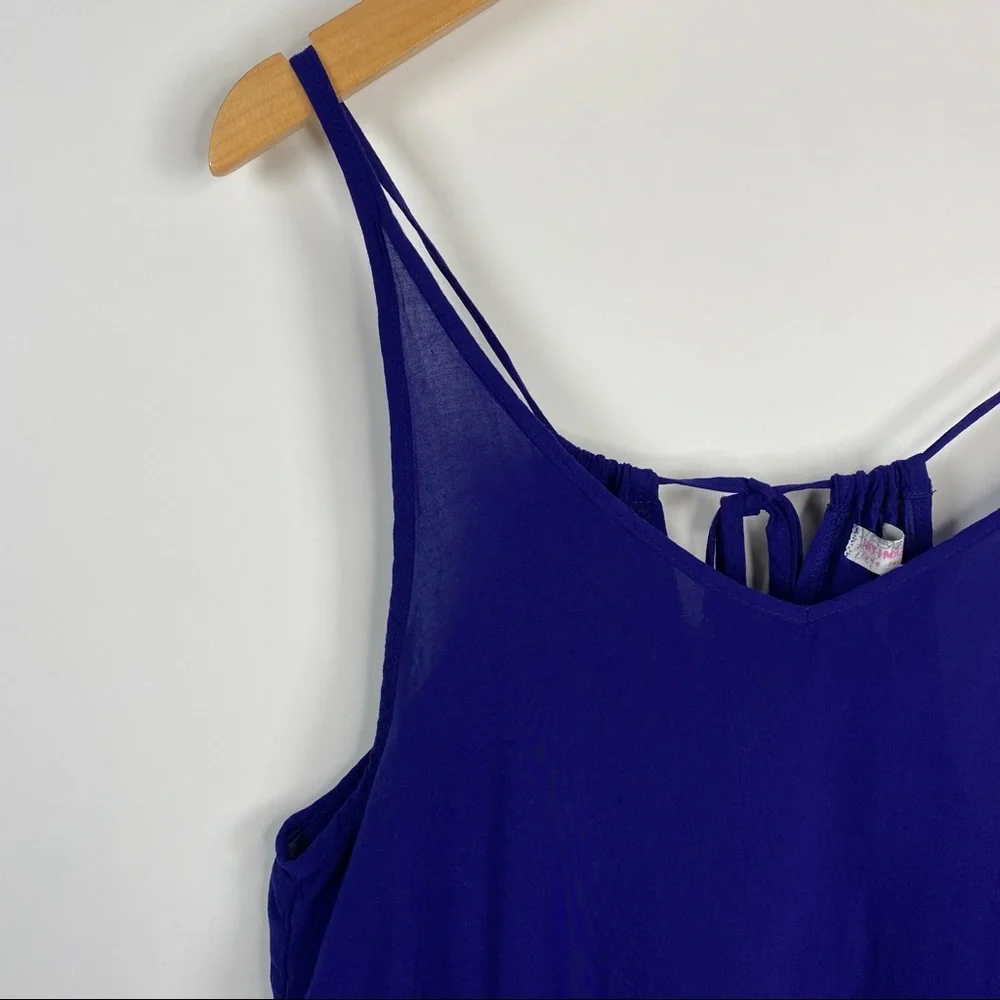 Intimately Free People Eyelash Sleeveless Floral Lace Boho Slip Dress Blue XS - Picture 5 of 9